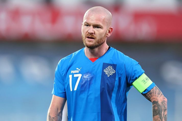 Aron Einar Gunnarsson leikur sennilega sinn hundraðasta A-landsleik gegn Sádi-Arabíu á sunnudaginn.