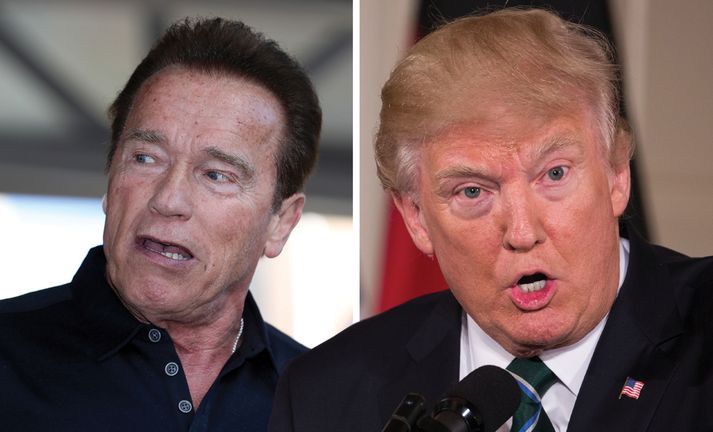 Arnold Schwarzenegger og Donald Trump.