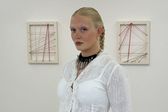 Fjöllistakonan Bryndís Magnúsdóttir var að opna sýningu.