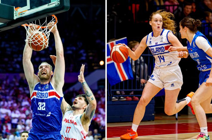 Tryggvi Snær Hlinason og Sara Rún Hinriksdóttir eru auðvitað algjörir lykilmenn í íslensku landsliðunum.