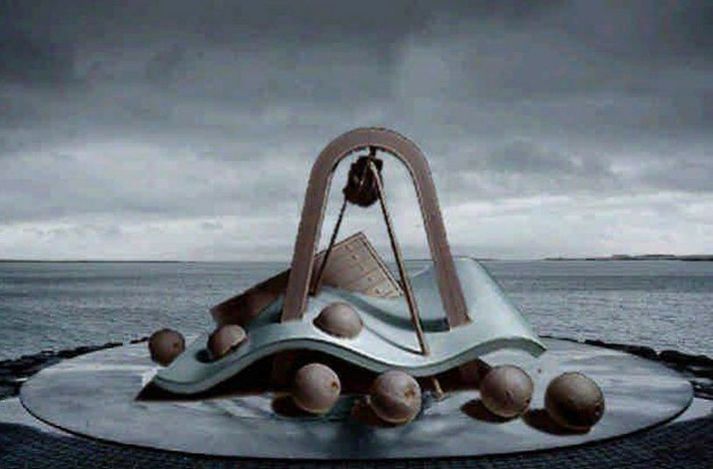 Nokkurn veginn svona stendur til að minnismerkið muni líta út samkvæmt teikningum sem nálgast má í minnisblaði á vef bæjarins.