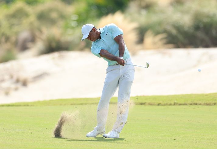 Tiger Woods er mættur aftur á golfvöllinn.