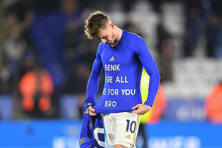 James Maddison í bol með skilaboðum til Afobe.