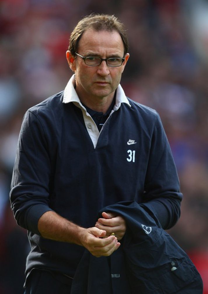Martin O´Neill, stjóri Villa, sem mætir Everton í dag.