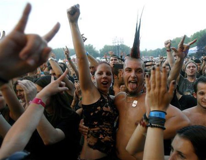 Frá Sziget-hátíðinni í Búdapest árið 2007, meðan allt lék í lyndi.