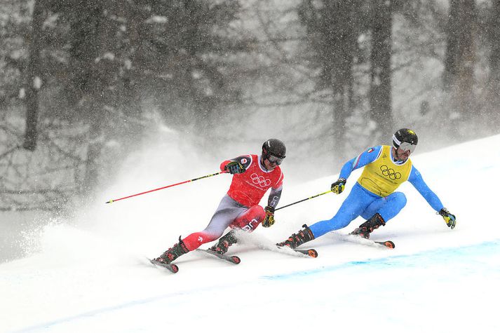 Reece Howden lenti á eftir Federico Tomasoni sem endaði svo á að vinna silfur í greininni. Ítalir fengu gull og silfur en bronsið fór til Sviss.