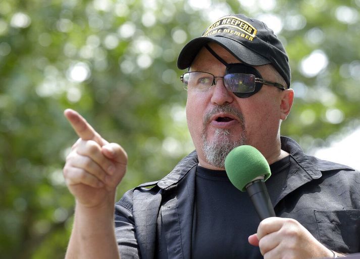 Stewart Rhodes er stofnandi Oath Keepers sem voru fyrirferðarmiklir í árásinni á þinghúsið í Washington. 