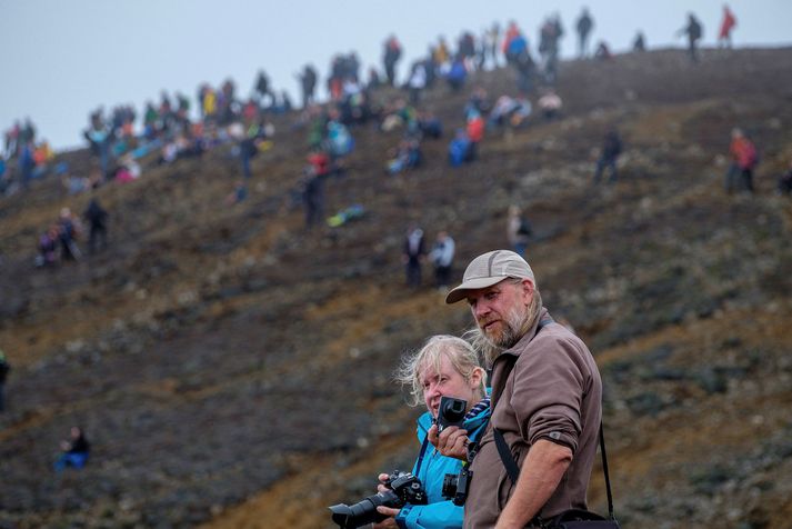 Ferðamenn í Meradölum.