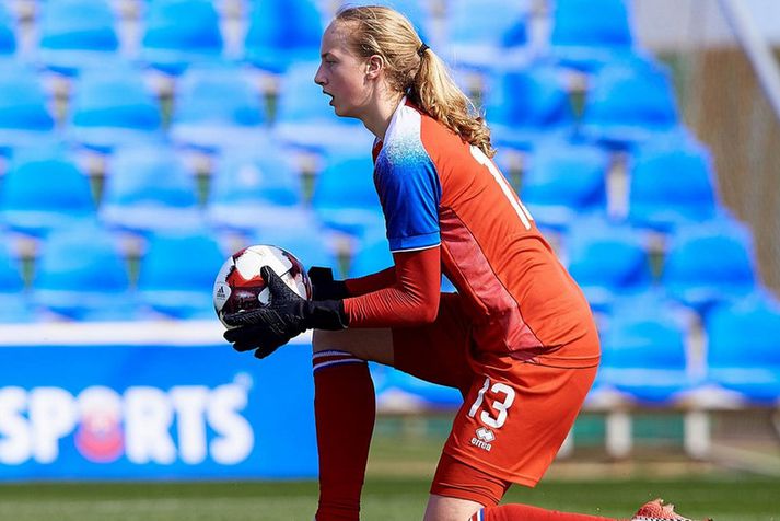 Cecilía Rán Rúnarsdóttir hélt hreinu á móti Þýskalandi í dag.