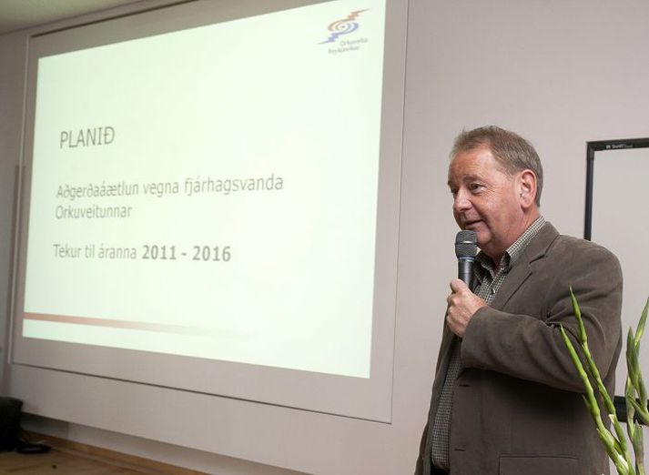 Forstjórinn kynnir hagræðingaráætlun Orkuveitunnar sem fylgt hefur verið frá vorinu 2011.Vísir/Anton