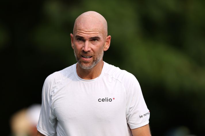 Adrian Mannarino er ekki sáttur með áhorfendur á Opna bandaríska risamótinu í tennis.