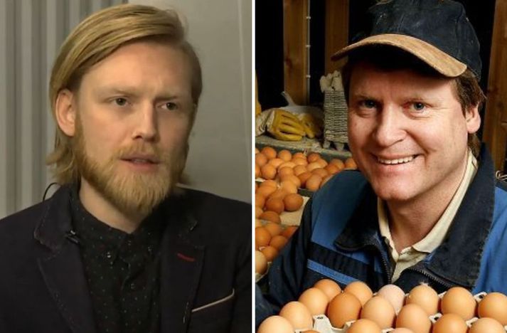 Tryggvi Aðalbjörnsson hlaut blaðamannaverðlaunin fyrir umfjöllun sína um Brúnegg. Kristinn Gylfi Jónsson var framkvæmdastjóri Brúneggja.