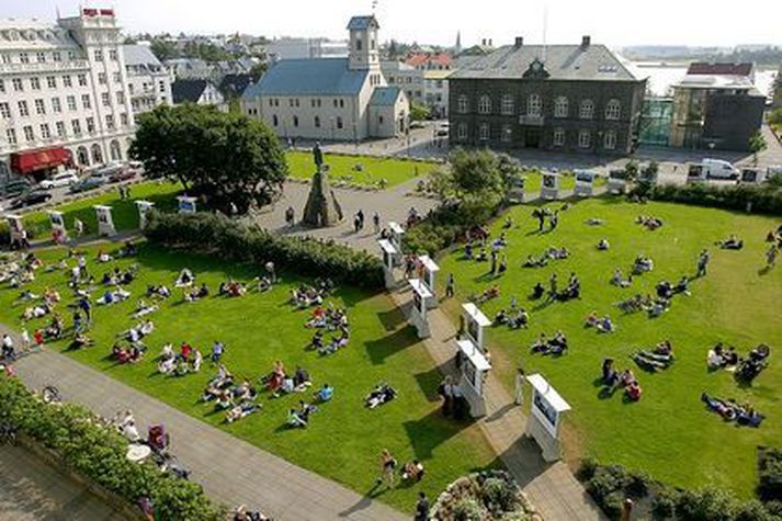 Austurvöllur. Mynd úr safni.