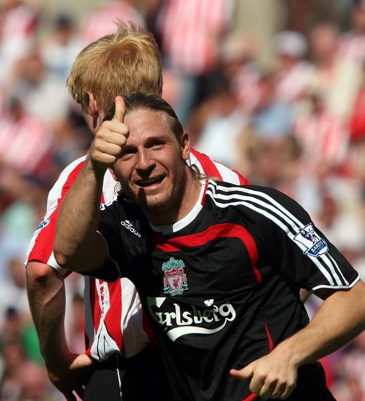 Andriy Voronin skoraði síðara mark Liverpool gegn Fulham.