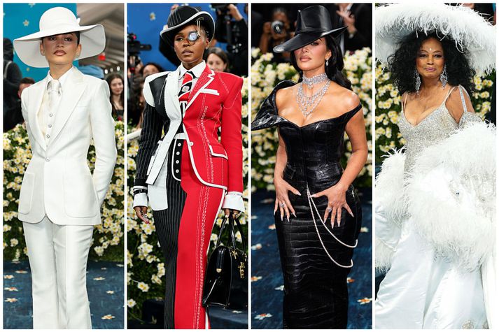 Zendaya, Janelle Monae, Kim Kardashian og Diana Ross voru ekkert smá glæsilegar á Met Gala í gær.