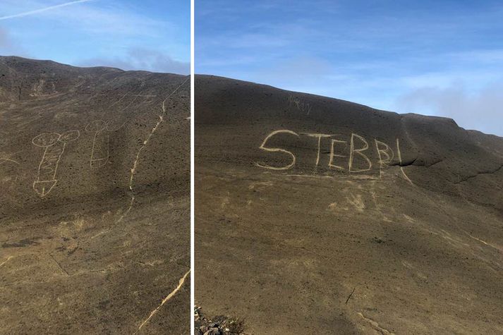 Gerðu sér að leik að krafsa nöfn og útlínur getnaðarlima í linan jarðveg Helgafells.