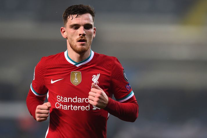 Andy Robertson er í stórhlutverki hjá Liverpool en hann er líka fyrirliði skoska landsliðsins sem gæti komist á EM í kvöld.