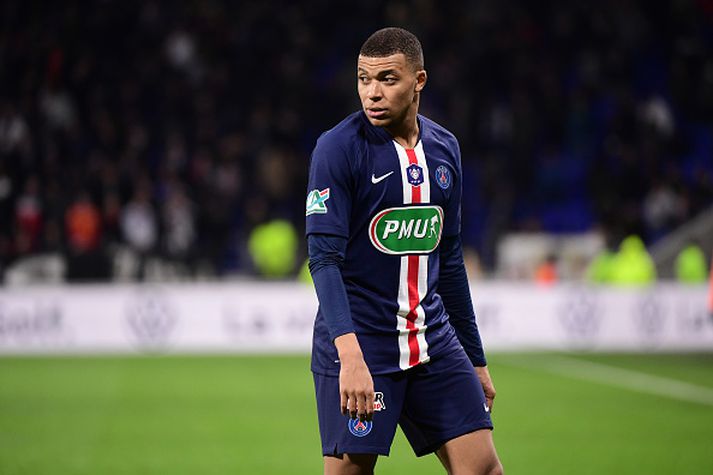 Mbappe í leik með PSG fyrir hálfum mánuði.