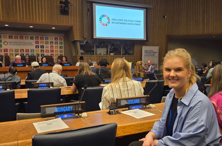 Sara Júlía segir það meðal hápunkta sem ungmennafulltrúi að hafa sótt High Level Political Forum í New York.