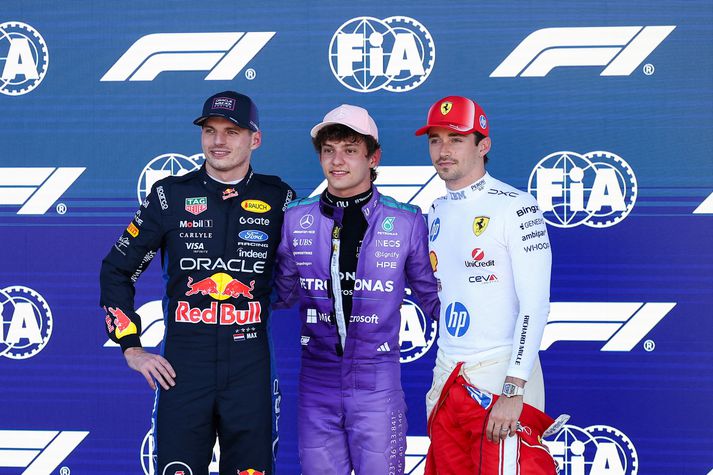 Ítalinn ungi verður fyrstur af stað en Verstappen og Leclerc koma í kjölsoginu. 