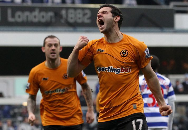 Jarvis fagnar í leik með Wolves.