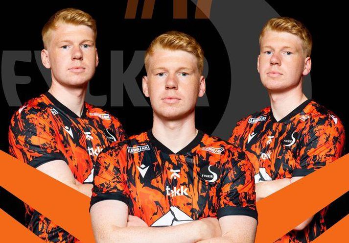 Birkir Eyþórsson skoraði tvö mörk fyrir Fylkismenn í kvöld. 