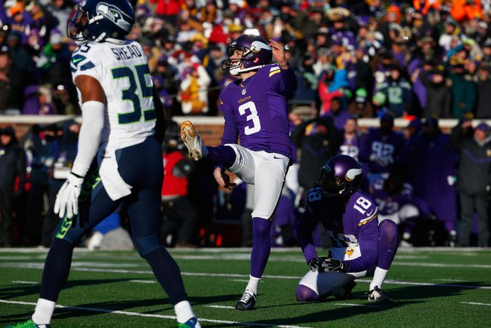 Sparkarinn Blair Walsh brást á úrslitastundu.