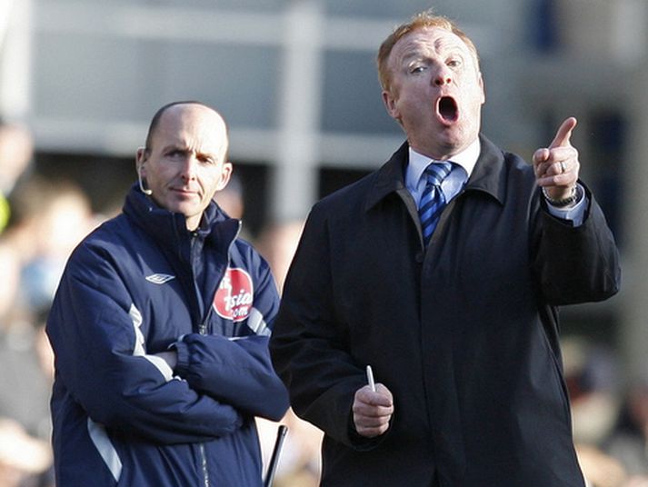 Alex McLeish, stjóri Birmingham, í leiknum í dag.