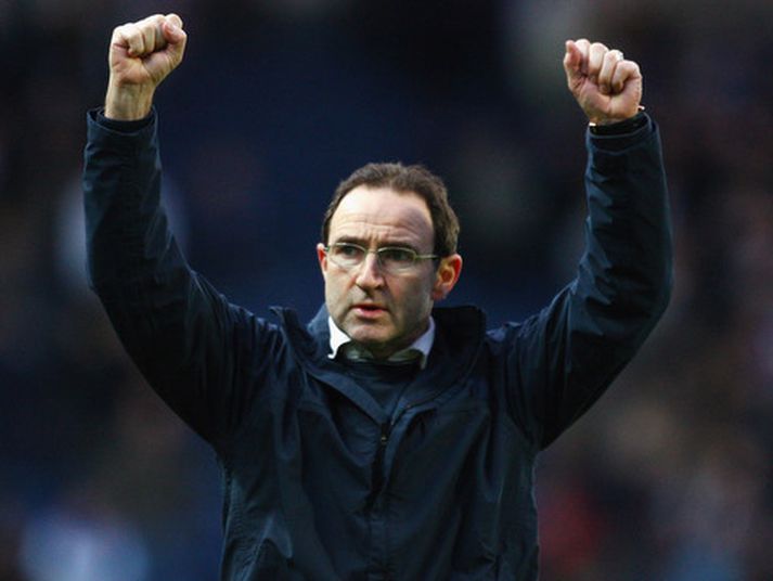 Martin O'Neill, stjóri Aston Villa.