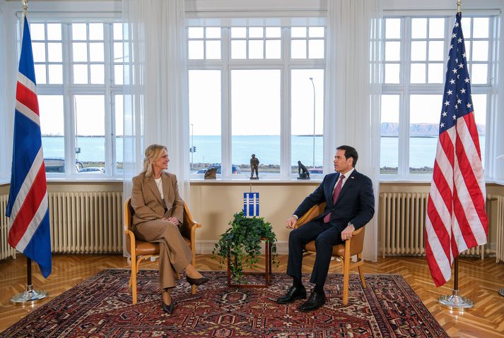 Þorgerður Katrín og Marco Rubio tylltu sér í Höfða.