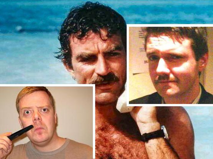 Guðmundur Karl Sigurdórsson (1. sæti), Tom Selleck  og Óskar Freyr Pétursson.