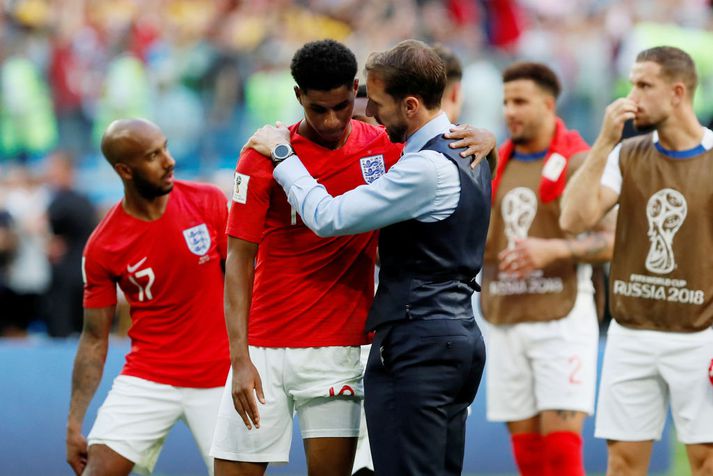 Marcus Rashford er einn ungu leikmanna Englendinga