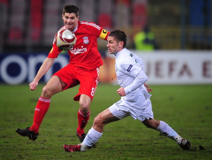 Gerrard á ferðinni í kvöld.