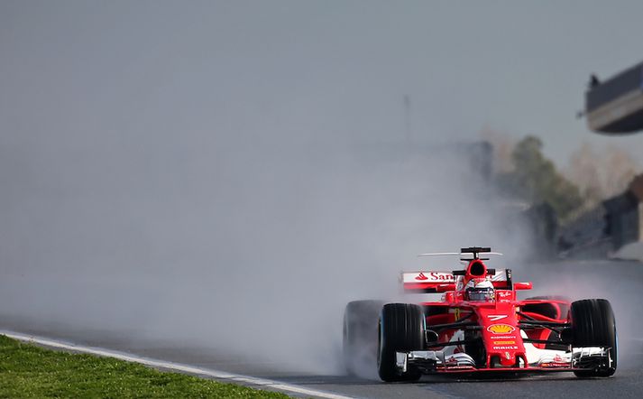 Kimi Raikkonen fór hraðast allra í dag.