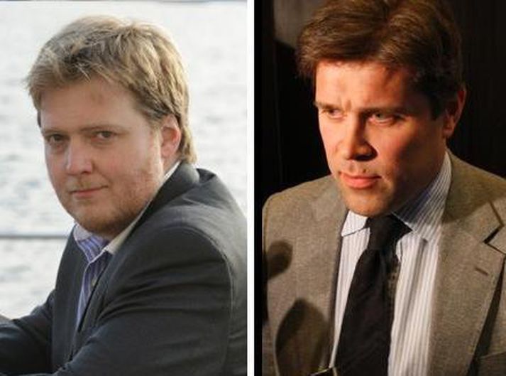 Sigmundur Davíð Gunnlaugsson og Bjarni Benediktsson.