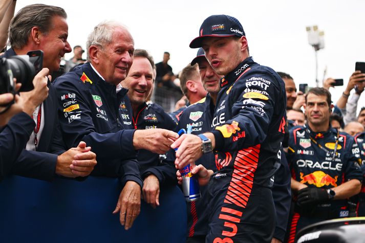 Max Verstappen bar sigur úr býtum í Monteal-kappakstrinum í dag. 