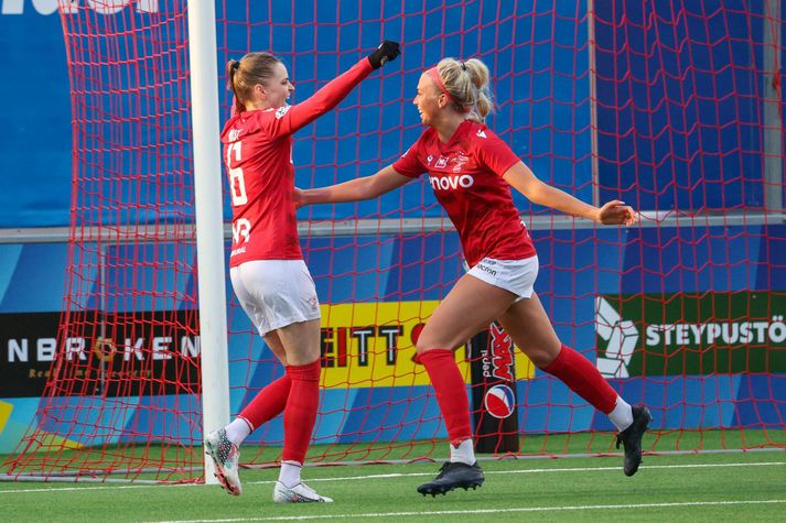 Mist Edvardsdóttir og Ída Marín Hermannsdóttir eiga leik gegn Aftureldingu.