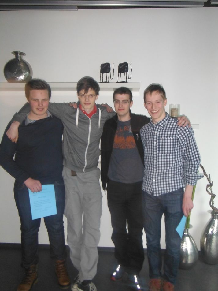 Hjalti Þór Ísleifsson, Sigurður Jens Albertsson, Kristján Andri Gunnarsson og Garðar Andri Sigurðsson.
