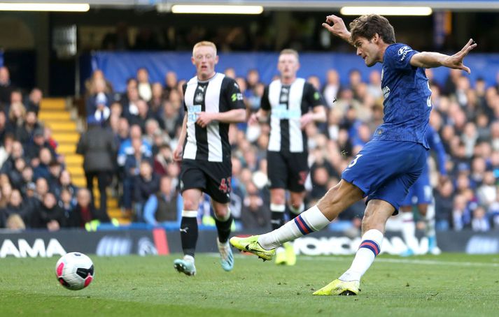 Marcos Alonso var hetja Chelsea í dag