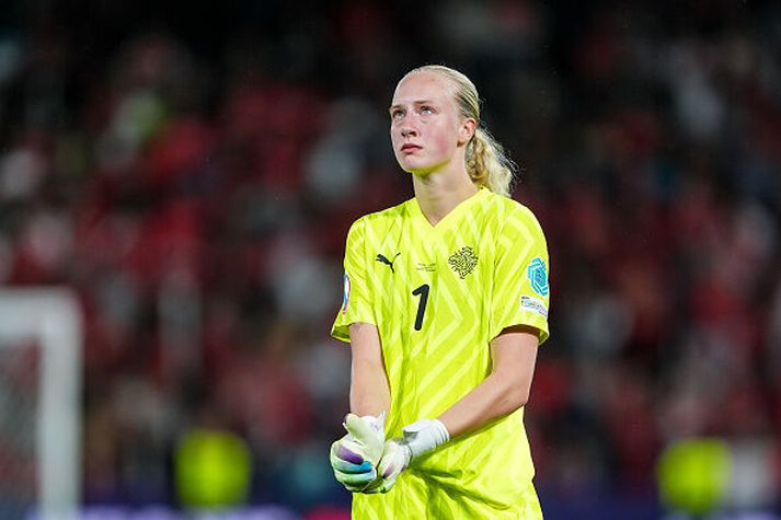 Cecilía Rán Rúnarsdóttir hefur staðið sig frábærlega í marki Íslands.