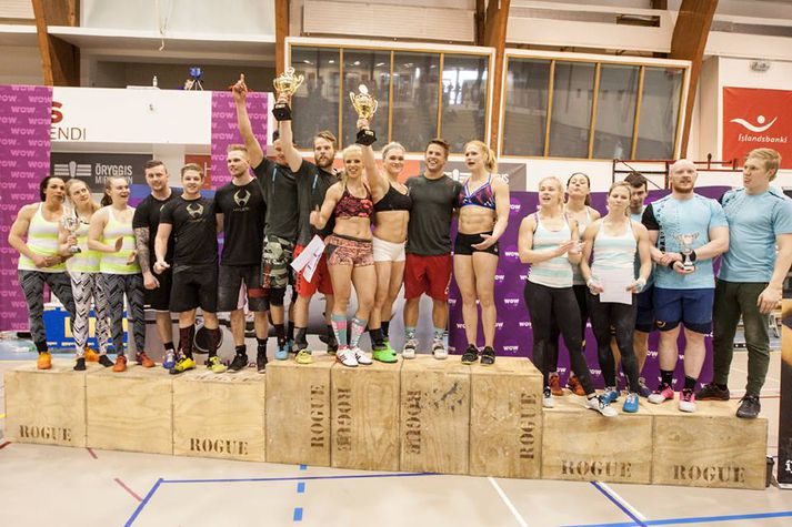 Frá Íslandsmóti liða í CrossFit WOW Throwdown 2015 sem haldið var í Íþróttahúsi HK Digranesi fimmtudaginn 23. apríl 2015