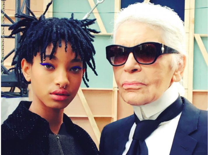 Willow Smith og Karl Lagerfeld