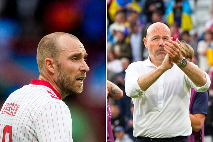 Riemer (t.h.) er náinn Eriksen sem fór beinustu leið á spítala.