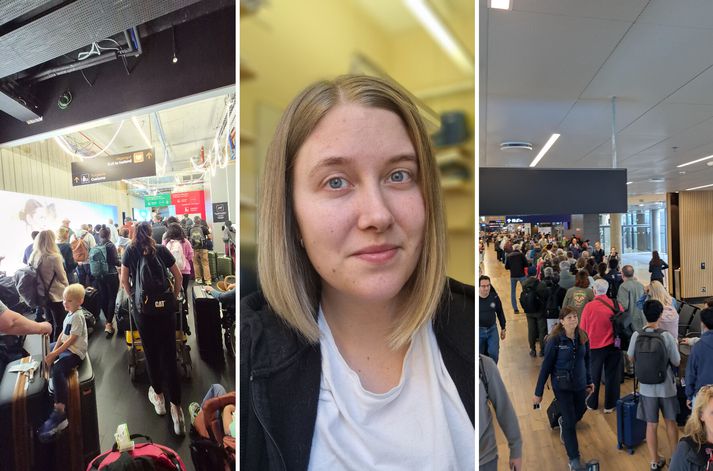 Fréttastofu hafa borist fréttir af örtröð á Keflavíkurflugvelli úr mörgum ólíkum áttum síðustu daga. 
