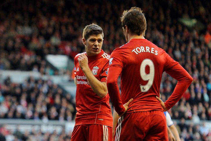 Steven Gerrard og Fernando Torres.