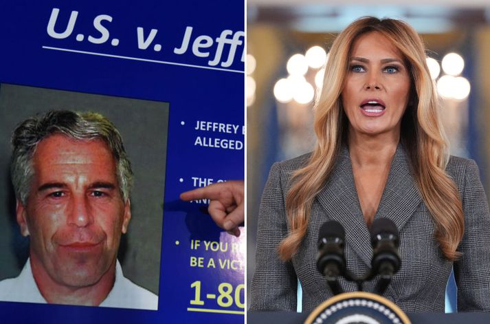 Donald Trump Bandaríkjaforseti hefur ítrekað neitað því að hann og Melania Trump, eiginkona hans, hafi vitað nokkuð um brot hins alræmda kynferðisafbrotamanns Jeffreys Epsteins.