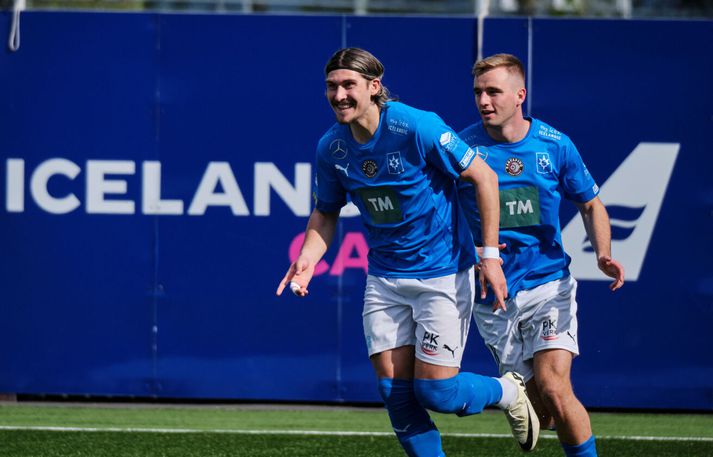 Örvar Eggertsson (til vinstri) var markahæstur í liði Stjörnunnar í fyrra með fjórtán mörk í Bestu deildinni.