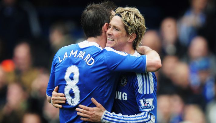 Torres og Terry fagna hér marki í dag.