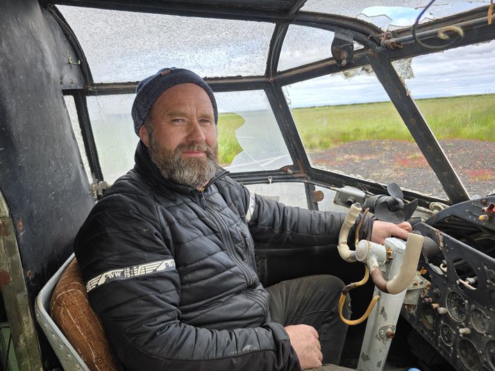 Baldur Eiðsson, ferðaþjónustubóndi  er viss um að vélina eigi eftir að slá í gegn hjá ferðamönnum, sem koma í Lindartún.