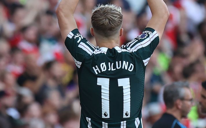 Manchester United keypti Rasmus Højlund frá Atalanta fyrir 72 milljónir punda í sumar.